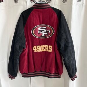 Vtg NFL San Francisco Jacket 2XL Suede Wool Varsity 80s 90s Embroidered 18658x